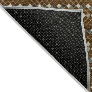 Piper Looms Chantille Stripes ACN1410 Brown Machine Washable Area Rug Backing Image