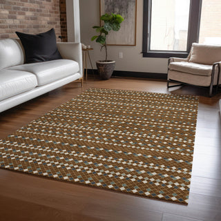 Piper Looms Chantille Stripes ACN1410 Brown Machine Washable Area Rug Lifestyle Image Feature