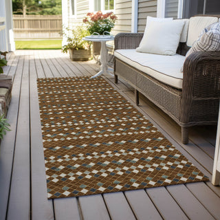 Piper Looms Chantille Stripes ACN1410 Brown Machine Washable Area Rug Runner Outdoor Lifestyle Image Feature
