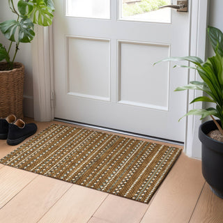 Piper Looms Chantille Stripes ACN1410 Brown Machine Washable Area Rug Scatter Lifestyle Image Feature
