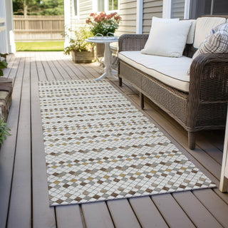 Piper Looms Chantille Stripes ACN1411 Ivory Machine Washable Area Rug Runner Outdoor Lifestyle Image Feature