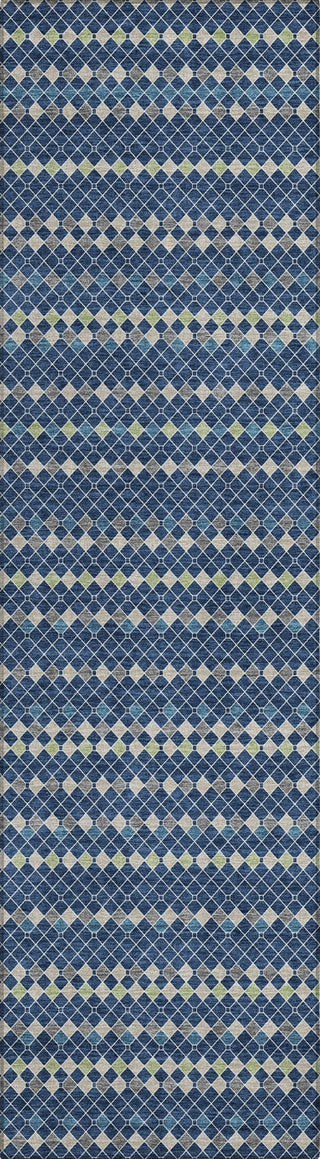 Piper Looms Chantille Stripes ACN1414 Navy Machine Washable Area Rug Runner Main Image