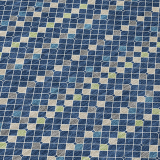 Piper Looms Chantille Stripes ACN1414 Navy Machine Washable Area Rug Swatch Image