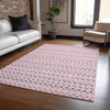 Piper Looms Chantille Stripes ACN1415 Pink Machine Washable Area Rug Lifestyle Image Feature