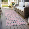 Piper Looms Chantille Stripes ACN1415 Pink Machine Washable Area Rug Runner Outdoor Lifestyle Image Feature