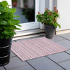 Piper Looms Chantille Stripes ACN1415 Pink Machine Washable Area Rug Scatter Outdoor Lifestyle Image Feature