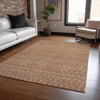 Piper Looms Chantille Stripes ACN1416 Paprika Machine Washable Area Rug Lifestyle Image Feature