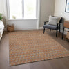 Piper Looms Chantille Stripes ACN1416 Paprika Machine Washable Area Rug Lifestyle Image Feature