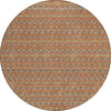 Piper Looms Chantille Stripes ACN1416 Paprika Machine Washable Area Rug Round Main Image