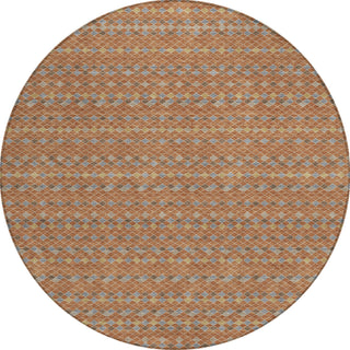 Piper Looms Chantille Stripes ACN1416 Paprika Machine Washable Area Rug Round Main Image