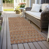 Piper Looms Chantille Stripes ACN1416 Paprika Machine Washable Area Rug Runner Outdoor Lifestyle Image Feature