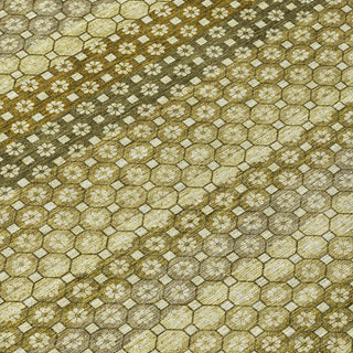 Piper Looms Chantille Stripes ACN1419 Aloe Machine Washable Area Rug Swatch Image