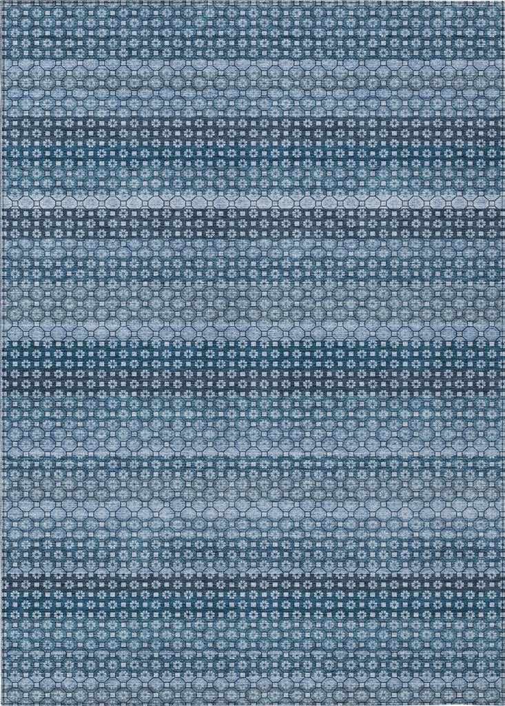 Piper Looms Chantille Stripes ACN1420 Denim Machine Washable Area Rug main image