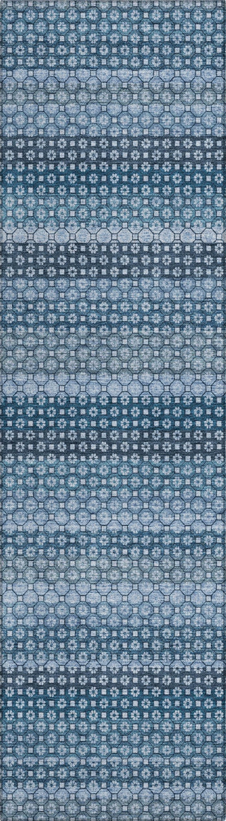 Piper Looms Chantille Stripes ACN1420 Denim Machine Washable Area Rug Runner Main Image