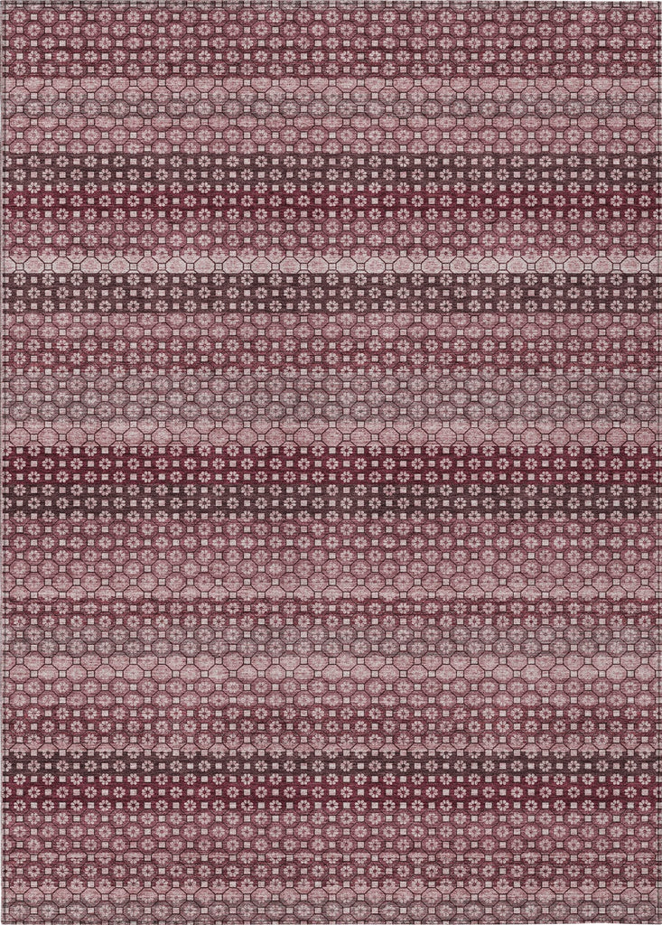 Piper Looms Chantille Stripes ACN1421 Garnet Machine Washable Area Rug main image