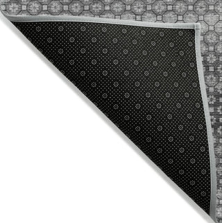 Piper Looms Chantille Stripes ACN1422 Gray Machine Washable Area Rug Backing Image