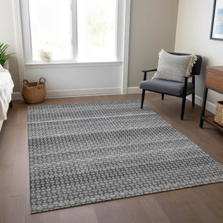 Piper Looms Chantille Stripes ACN1422 Gray Machine Washable Area Rug Lifestyle Image Feature