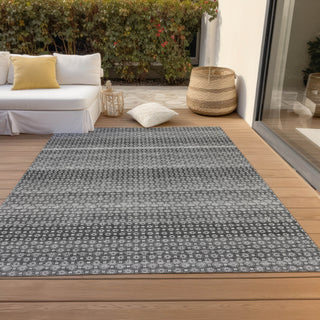 Piper Looms Chantille Stripes ACN1422 Gray Machine Washable Area Rug Outdoor Lifestyle Image Feature