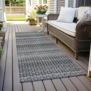 Piper Looms Chantille Stripes ACN1422 Gray Machine Washable Area Rug Runner Outdoor Lifestyle Image Feature