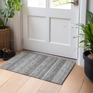 Piper Looms Chantille Stripes ACN1422 Gray Machine Washable Area Rug Scatter Lifestyle Image Feature