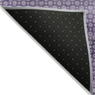 Piper Looms Chantille Stripes ACN1423 Lavender Machine Washable Area Rug Backing Image