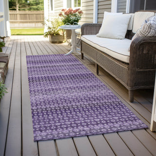 Piper Looms Chantille Stripes ACN1423 Lavender Machine Washable Area Rug Runner Outdoor Lifestyle Image Feature