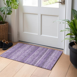 Piper Looms Chantille Stripes ACN1423 Lavender Machine Washable Area Rug Scatter Lifestyle Image Feature