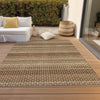 Piper Looms Chantille Stripes ACN1424 Paprika Machine Washable Area Rug Outdoor Lifestyle Image Feature