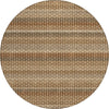 Piper Looms Chantille Stripes ACN1424 Paprika Machine Washable Area Rug Round Main Image
