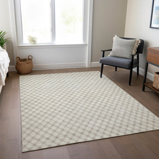 Piper Looms Chantille Lattice ACN1428 Beige Machine Washable Area Rug Lifestyle Image Feature