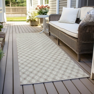 Piper Looms Chantille Lattice ACN1428 Beige Machine Washable Area Rug Runner Outdoor Lifestyle Image Feature