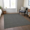 Piper Looms Chantille Lattice ACN1429 Black Machine Washable Area Rug Lifestyle Image Feature