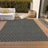 Piper Looms Chantille Lattice ACN1429 Black Machine Washable Area Rug Outdoor Lifestyle Image Feature