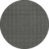 Piper Looms Chantille Lattice ACN1429 Black Machine Washable Area Rug Round Main Image