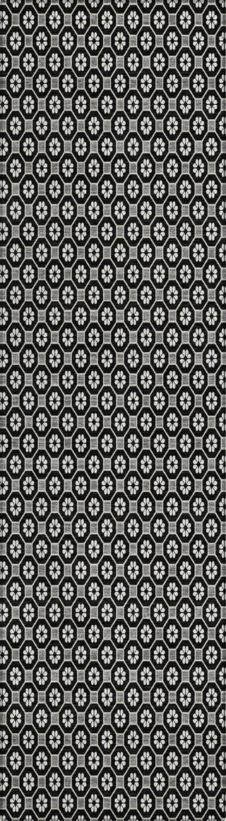 Piper Looms Chantille Lattice ACN1429 Black Machine Washable Area Rug Runner Main Image