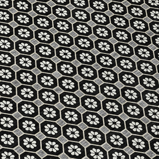 Piper Looms Chantille Lattice ACN1429 Black Machine Washable Area Rug Swatch Image