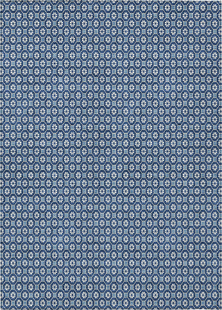 Piper Looms Chantille Lattice ACN1430 Blue Machine Washable Area Rug main image