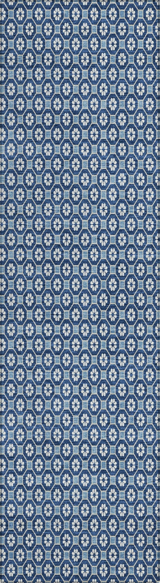 Piper Looms Chantille Lattice ACN1430 Blue Machine Washable Area Rug Runner Main Image