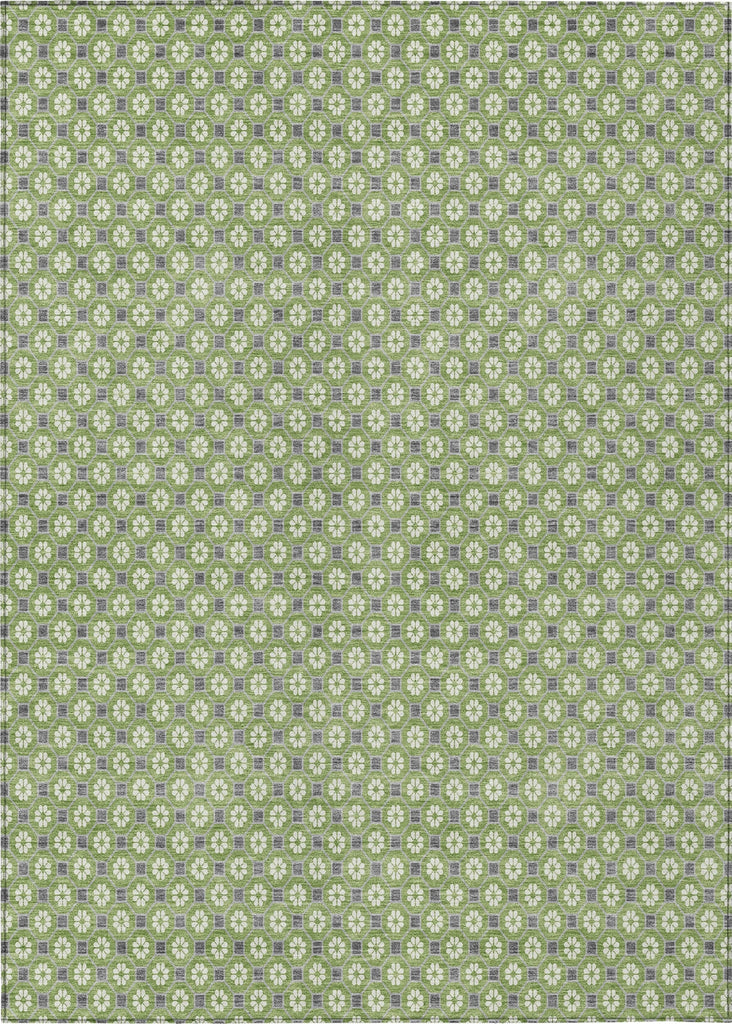 Piper Looms Chantille Lattice ACN1431 Green Machine Washable Area Rug main image