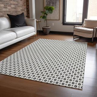 Piper Looms Chantille Lattice ACN1432 Ivory Machine Washable Area Rug Lifestyle Image Feature