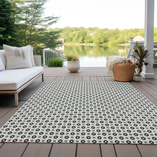 Piper Looms Chantille Lattice ACN1432 Ivory Machine Washable Area Rug Outdoor Lifestyle Image Feature