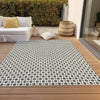 Piper Looms Chantille Lattice ACN1432 Ivory Machine Washable Area Rug Outdoor Lifestyle Image Feature