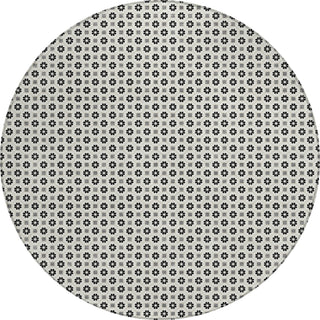 Piper Looms Chantille Lattice ACN1432 Ivory Machine Washable Area Rug Round Main Image