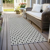 Piper Looms Chantille Lattice ACN1432 Ivory Machine Washable Area Rug Runner Outdoor Lifestyle Image Feature