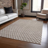 Piper Looms Chantille Lattice ACN1435 Taupe Machine Washable Area Rug Lifestyle Image Feature