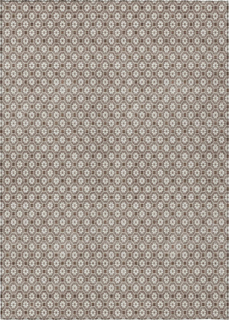 Piper Looms Chantille Lattice ACN1435 Taupe Machine Washable Area Rug main image