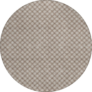 Piper Looms Chantille Lattice ACN1435 Taupe Machine Washable Area Rug Round Main Image
