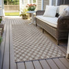 Piper Looms Chantille Lattice ACN1435 Taupe Machine Washable Area Rug Runner Outdoor Lifestyle Image Feature