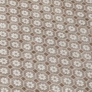 Piper Looms Chantille Lattice ACN1435 Taupe Machine Washable Area Rug Swatch Image