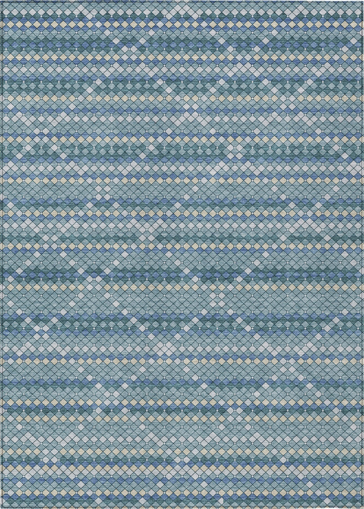Piper Looms Chantille Lattice ACN1437 Denim Machine Washable Area Rug main image